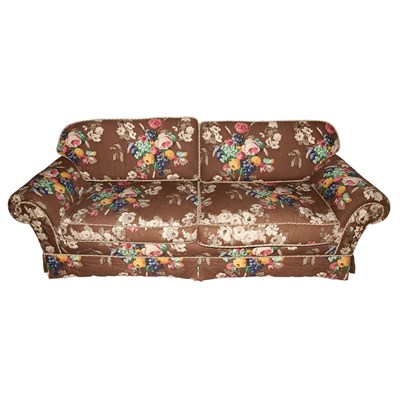 Lot 514 - Floral Upholstered Sofa Length 7 feet 5 inches.