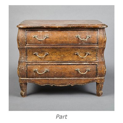 Lot 302 - Continental Style Walnut Miniature Commode;...