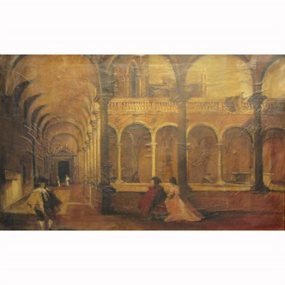Lot 40 - After Francesco Guardi The Friars' Cloister in...