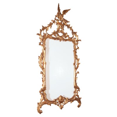 Lot 474 - George II Style Giltwood Mirror Height 62 1/2...