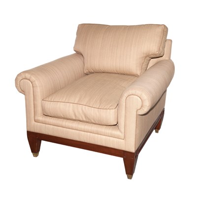 Lot 120 - Pair of Art Deco Style Upholstered Mahogany...