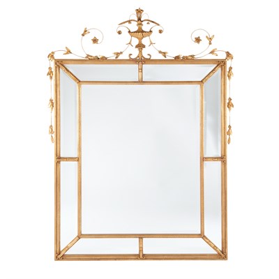 Lot 332 - Pair of Louis XVI Style Giltwood Mirror Framed...