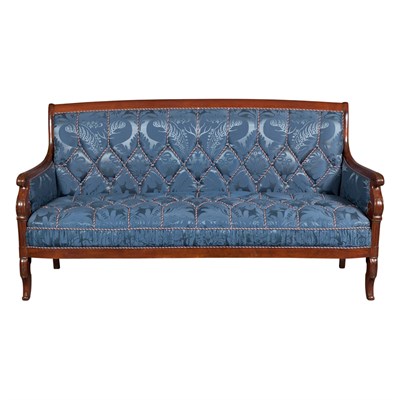 Lot 336 - Empire Style Mahogany Settee Length 69 inches.
