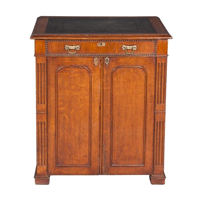 Lot 340 - Irish Oak Campaign Desk Ross & Co., Dublin,...