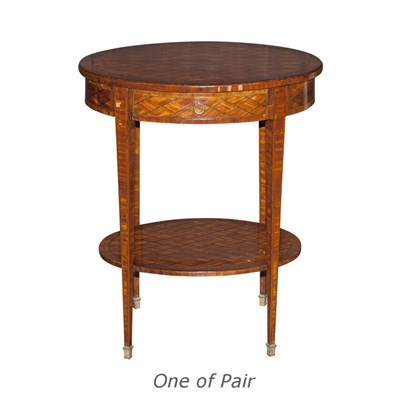 Lot 324 - Pair of Continental Marquetry Side Tables...