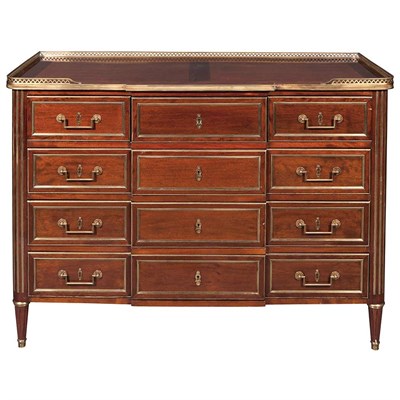 Lot 527 - Louis XVI Style Gilt-Metal Mounted Mahogany...