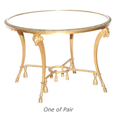 Lot 467 - Pair of Neoclassical Gilt-Metal and Mirror Top...