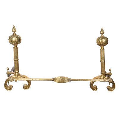 Lot 329 - Pair of Neoclassical Style Brass and Iron...