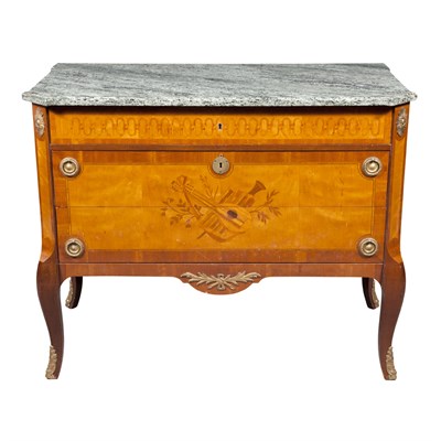 Lot 341 - Transitional Louis XV/XVI Style Metal Mounted...