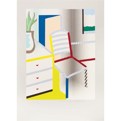 Lot 100 - Roy Lichtenstein INTERIOR WITH CHAIR (C. 309)...