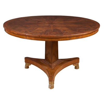 Lot 222 - Continental Neoclassical Walnut Center Table...