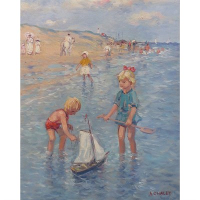 Lot 19 - Andre Chalet French, b. 1954 Little Boat...