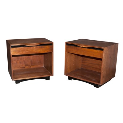 Lot 150 - Pair of Teak Bedside Tables Mid 20th century...