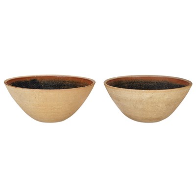 Lot 115 - Pair of Bernard Leach Glazed Stoneware Bowls...