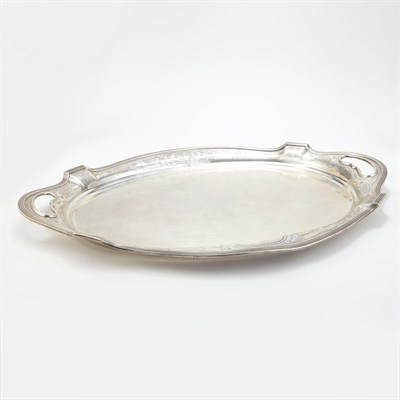 Lot 344 - Gorham Sterling Silver Two-Handled Tray Circa...
