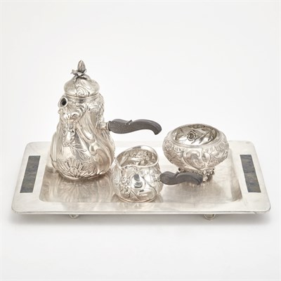 Lot 338 - German Silver Demitasse Service Elimeyer, 20th...