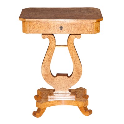 Lot 132 - Biedermeier Style Burrwood Work Table Height...