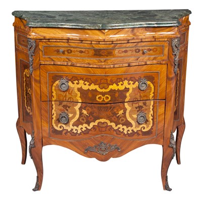 Lot 353 - Louis XV Style Metal Mounted Marquetry Inlaid...