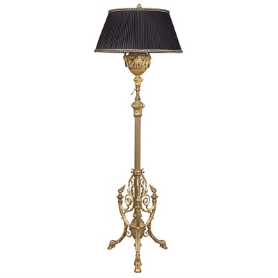 Lot 118 - Empire Style Gilt-Bronze Floor Lamp The fluted...