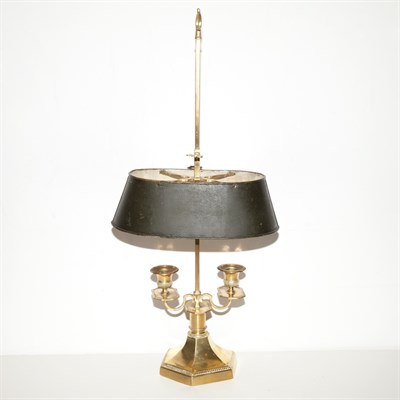 Lot 556 - Directoire Style Brass Bouillotte Lamp with...