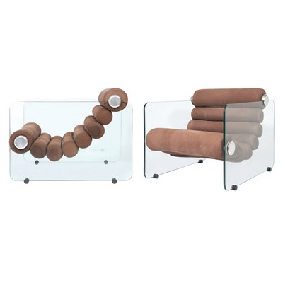 Lot 156 - Fabio Lenci Italian, b. 1935 Pair of Hyaline...