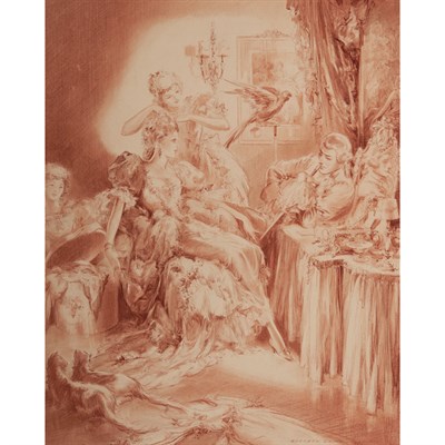 Lot 58 - Everett Shinn American, 1876-1953 Toilette in...
