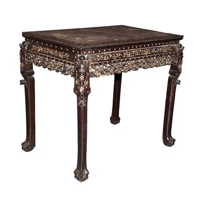 Lot 242 - Chinese Mother-of-Pearl Inlaid Rosewood Table...