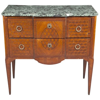 Lot 162 - Louis XVI Style Parquetry Inlaid Walnut...
