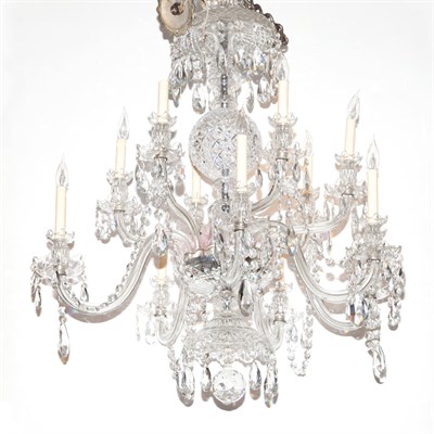 Lot 442 - George III Style Twelve-Light Cut Glass...