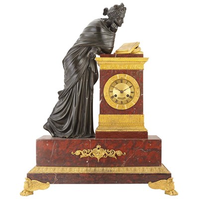 Lot 153 - Napoleon III Gilt-Bronze and Rouge Marble...