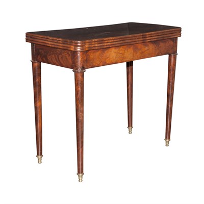 Lot 489 - Charles X Style Mahogany Fold-Over Games Table...