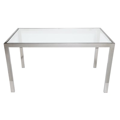 Lot 74 - 20th Century Design Chrome and Glass Dining...