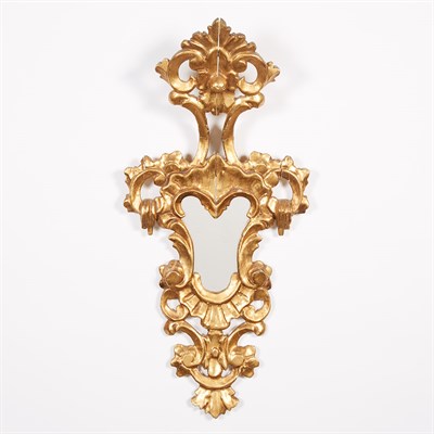 Lot 427 - Pair of Rococo Style Cartouche-Shaped Mirrors...