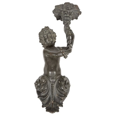 Lot 437 - Pair of Neoclassical Style Patinated-Bronze...