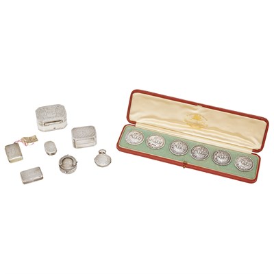 Lot 152 - Group of George III Silver Nutmeg Graters and...