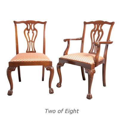 Lot 202 - Set of Eight George III Style Mahogany Dining...
