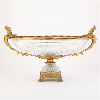 Lot 298 - Louis XVI Style Gilt-Bronze Mounted Cut Glass...