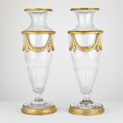 Lot 297 - Pair of Louis XVI Style Gilt-Metal Mounted...