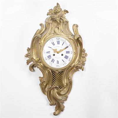 Lot 306 - Louis XV Style Gilt-Metal Cartel Clock Late...