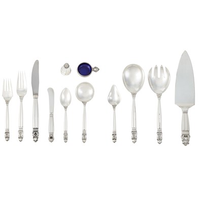Lot 396 - Georg Jensen Sterling Silver Flatware Service...