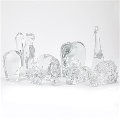 Lot 602 - Group of Baccarat Glass Animals Modern...