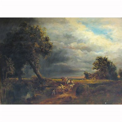 Lot 144 - Manner of John Constable Travelers in a...