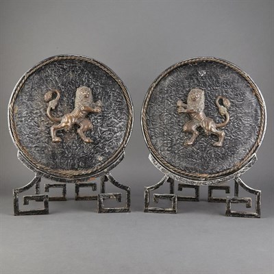 Lot 90 - Pair of Renaissance Style Iron and Bronze...