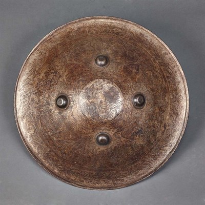 Lot 113 - Islamic Indo-Persian Metal Shield Of convex...