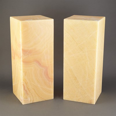 Lot 104 - Pair of Onyx Lamps Modern In the Art Deco...