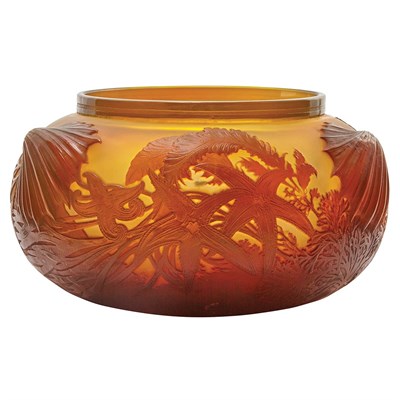 Lot 435 - Galle Mold Blown and Heat Sensitive Cameo...