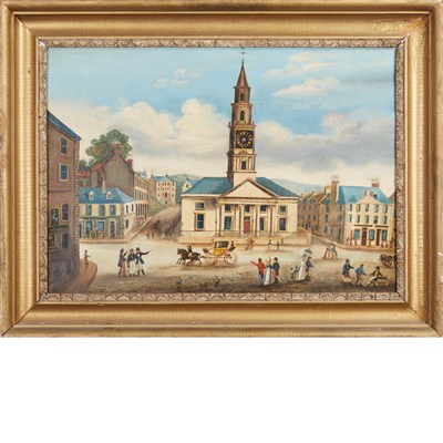 Lot 332 - George IV Painted Tole Panel/Clock Second...