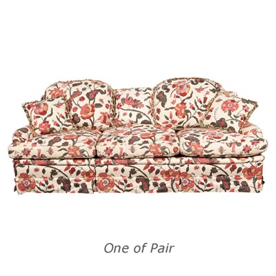 Lot 490 - Pair of Albert Hadley Upholstered Sofas Length...