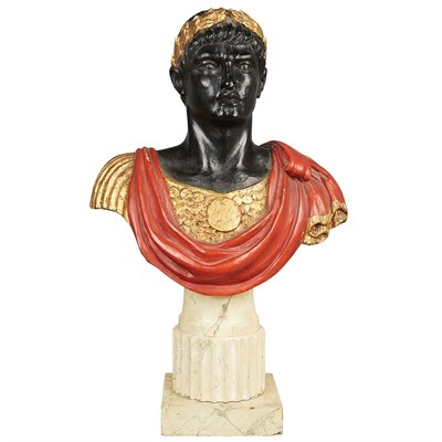 Lot 102 - Italian Carved, Gilt and Polychrome Decorated...