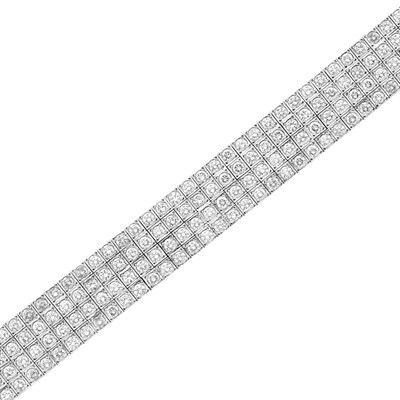 Lot 236 - White Gold and Diamond Bracelet, Cartier, France